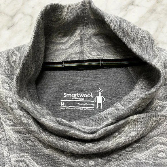Smartwool Gray Merino 250 Crossover Neck Top - Picture 2 of 9